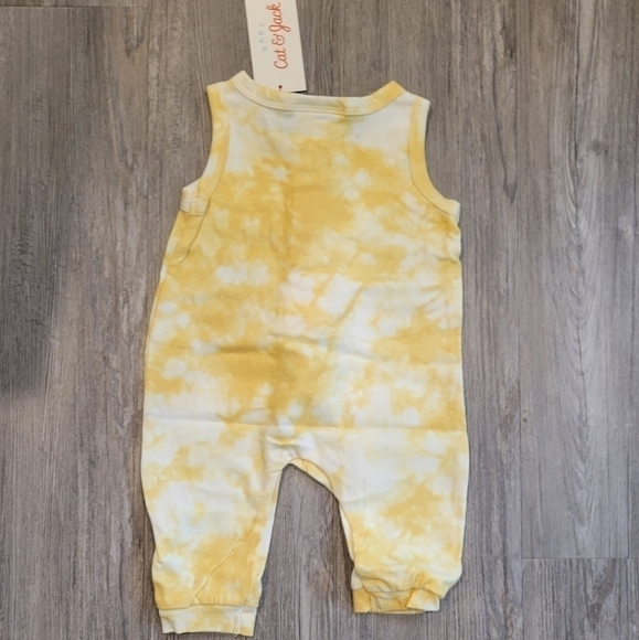 Newborn Baby Tie-Dye Henley Romper - Cat & Jack - Picture 4 of 6